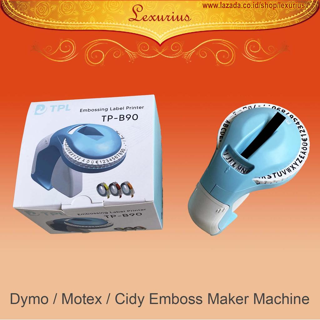 Alat cetak label harga Dymo / Cidy / Motex Label maker embossing machine manual alat pembuat label n