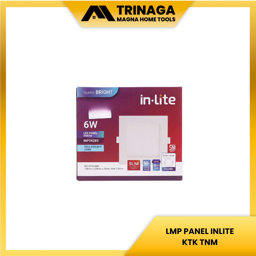 Lampu LED Panel INLITE Kotak Lampu Plafon LED Panel Kotak untuk Rumah Kantor