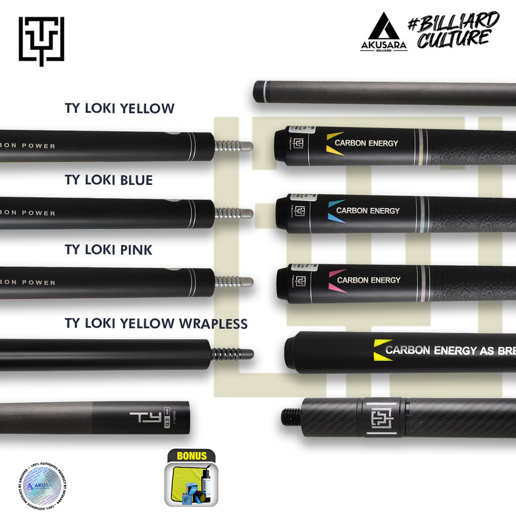 Stik Billiard TY Loki Fury Carbon Shaft Play Stik Billiard