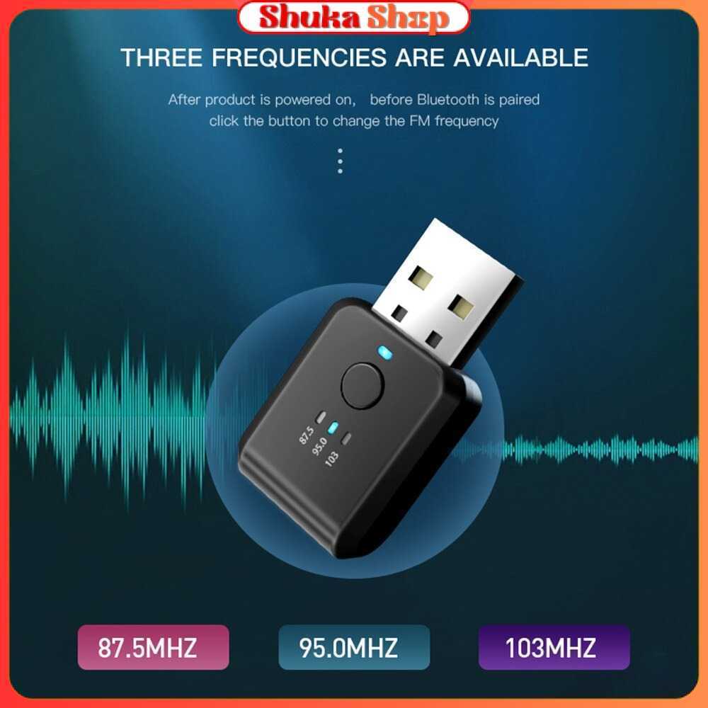 USB Dongle Car Bluetooth 5.1 FM Transmitter Adaptor - FM01