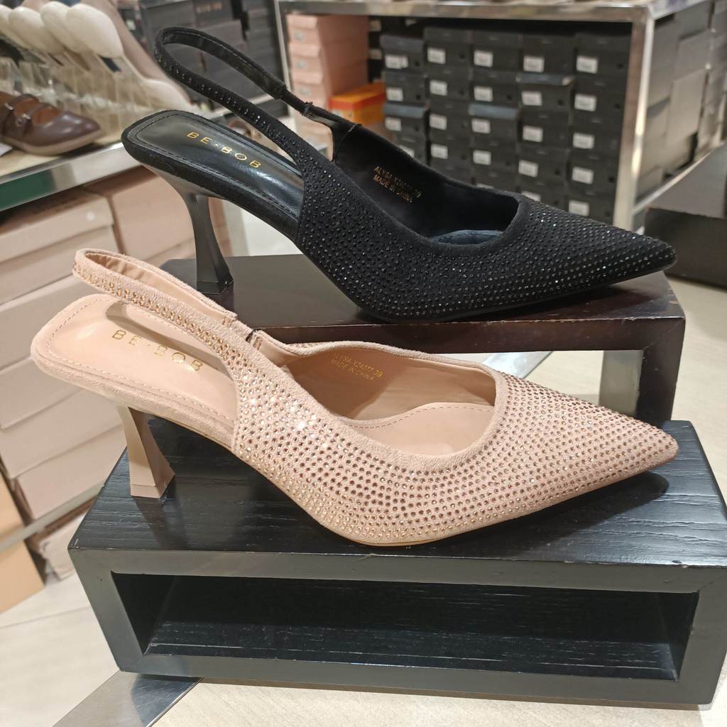 BE BOB ‼️ sandal tali selop wanita heels 9cm mewah