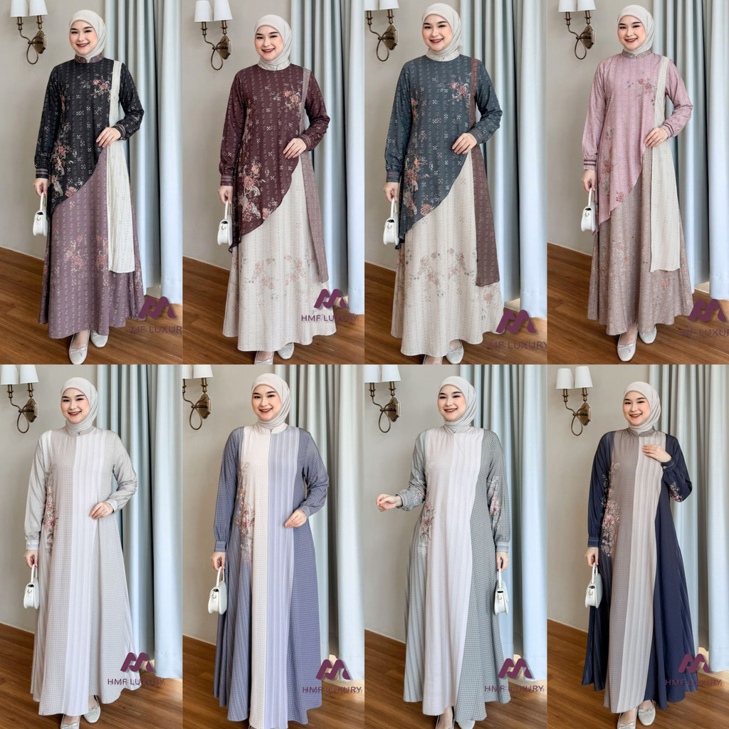 THALIA DAN IVANA DRESS GAMIS MUSLIM BY  HMF LUXURY READY SIAP KIRIM