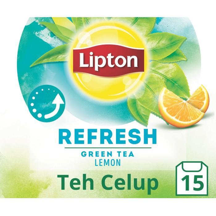Lipton Tea Refresh Green Tea & Lemon Isi 15