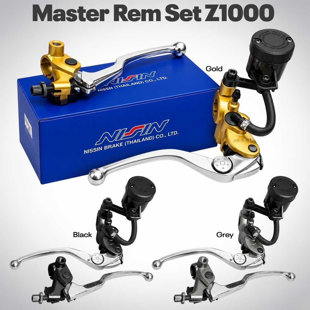Master Rem Kanan Radial Nissin ZX1000 Set Handle Kopling Kiri Tabung Minyak Rem Smoke High Quality A