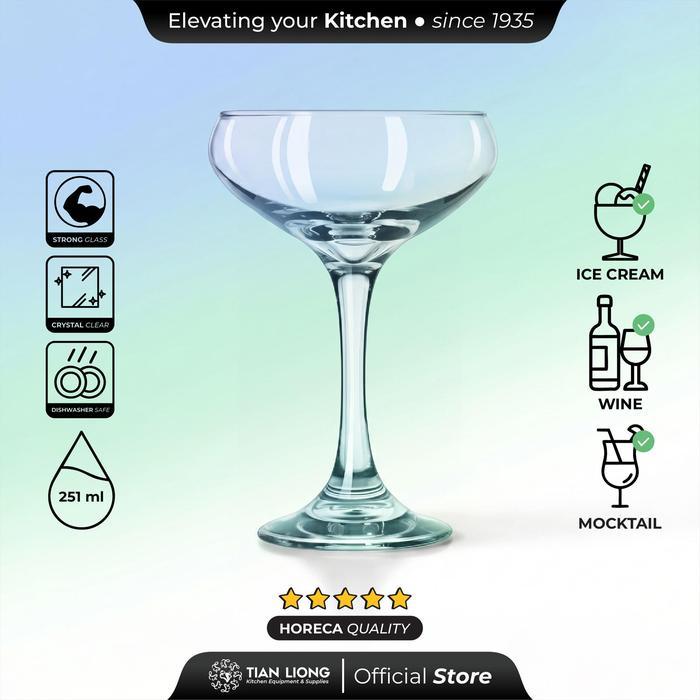 Murah Meriah LIBBEY 3055 Gelas Koktail  Perception Cocktail Coupe Glass 8.5oztbk