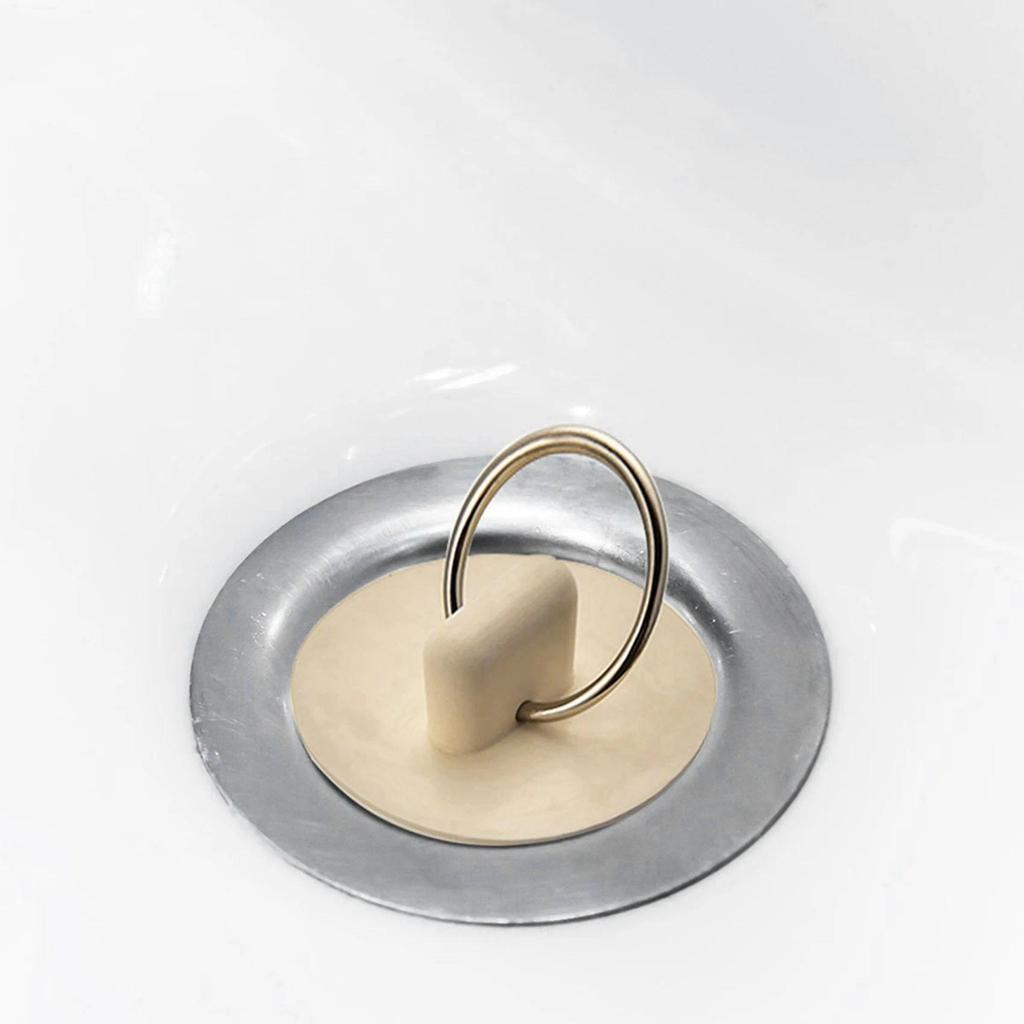 3Pcs 1 1/2In White Rubber Wash Basin Bathtub Plug Sink Plug Drain Pipe Plug Sink Plug Water Plug-B61