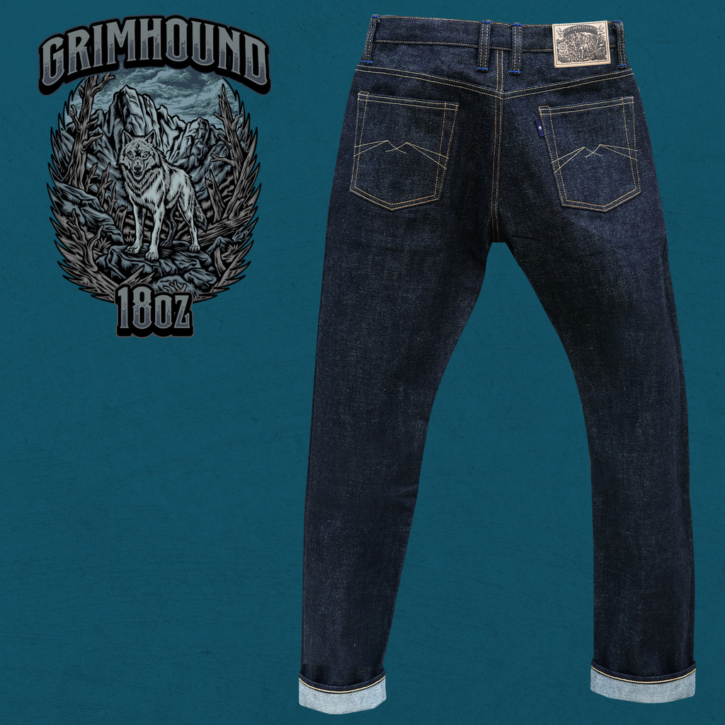 Sage Grimhound 18oz Unsanforized Deep Indigo Selvedge Denim