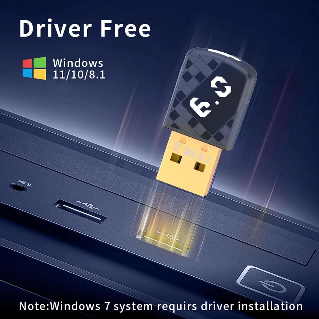 USB Bluetooth-compatible 6.0 Wireless Audio Adapter Receiver Transmitter for Headset Speaker Keyboar