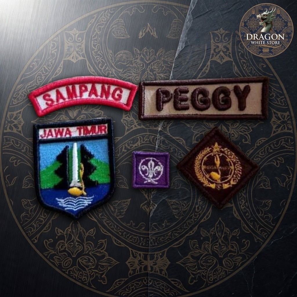 badge pramuka bordir timbul