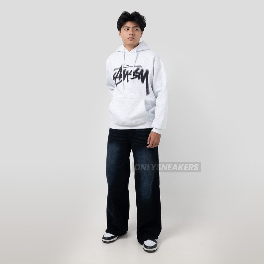 STUSSY DIZZY STOCK ASH HEATHER HOODIE