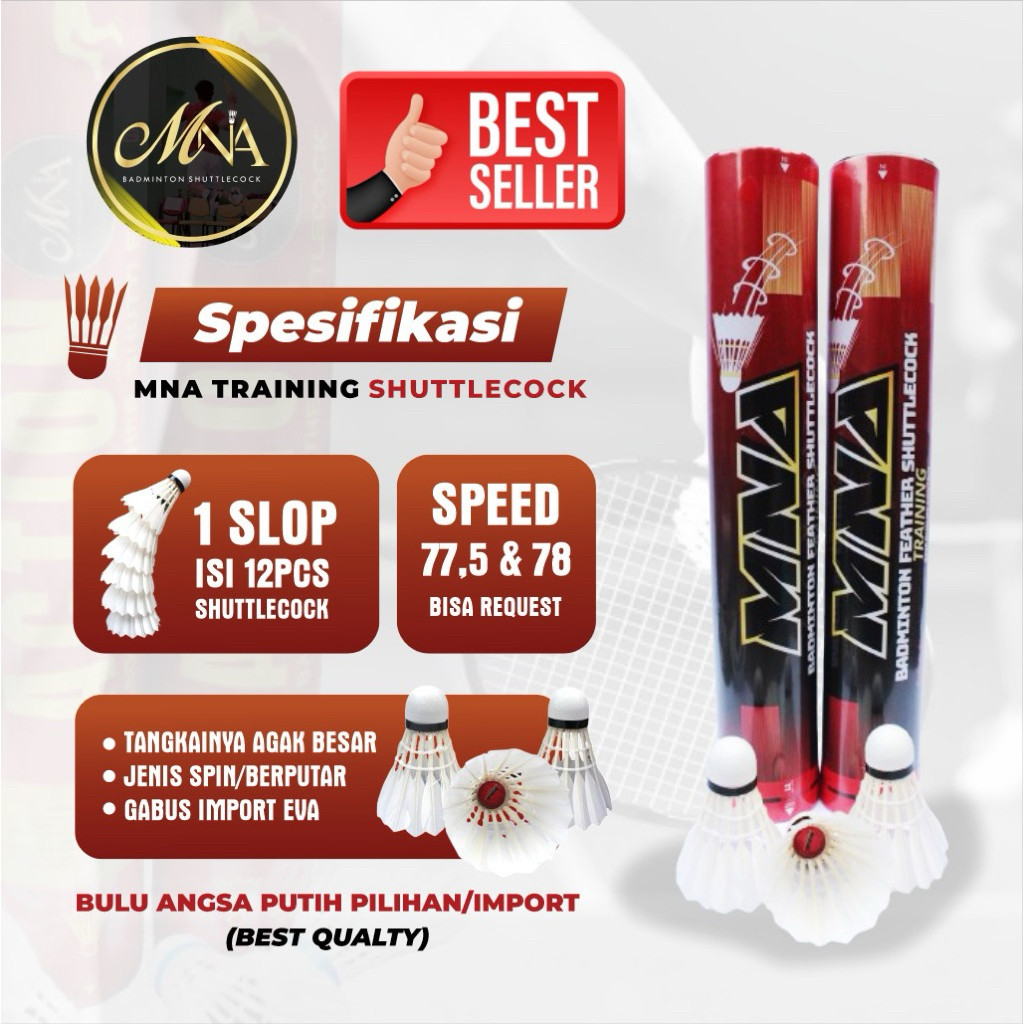 PROMO MNA Training Shuttlecock Evolution Putih Spin