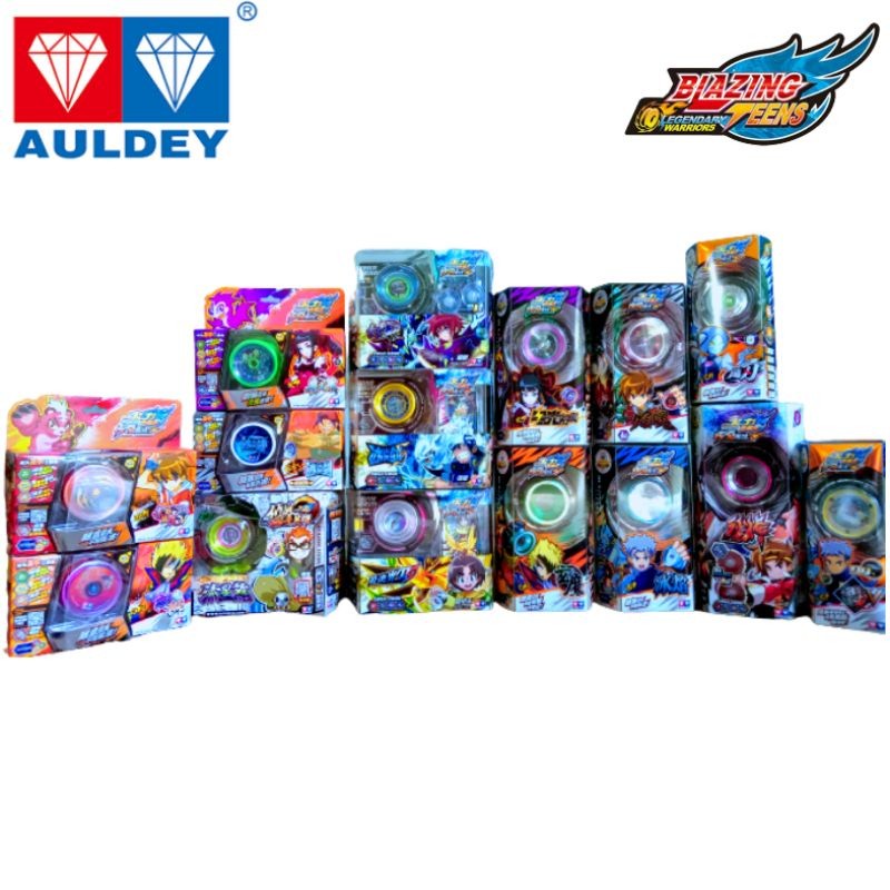 TERMURAH Mainan Yoyo Auldey Blazing Teen Fierce Beacon Flame Soul Frozen Blaze Iron Long Feather Bla