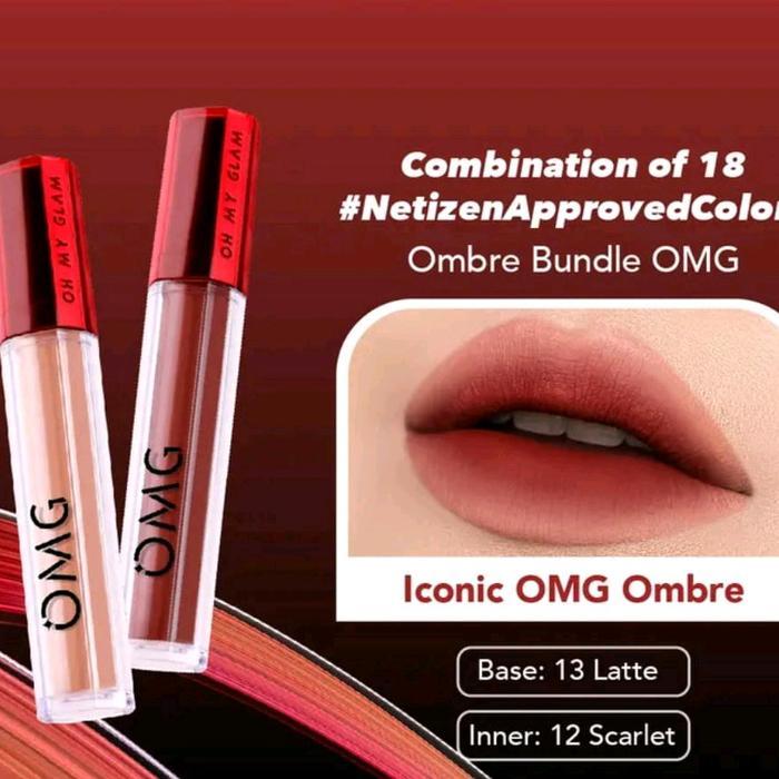 [BEST SELLER] OMG OH MY GLAM MatteLast Lip Cream Bold Coffe Ombre - OMG OMBRE - Ombre OMG 12+13