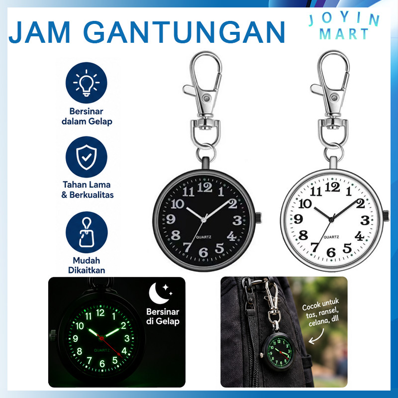 Jam Saku Gantungan Kunci Perawat Dan Tenaga Medis Pria Wanita /Jam Saku Kuarsa /Jam Saku Perawat