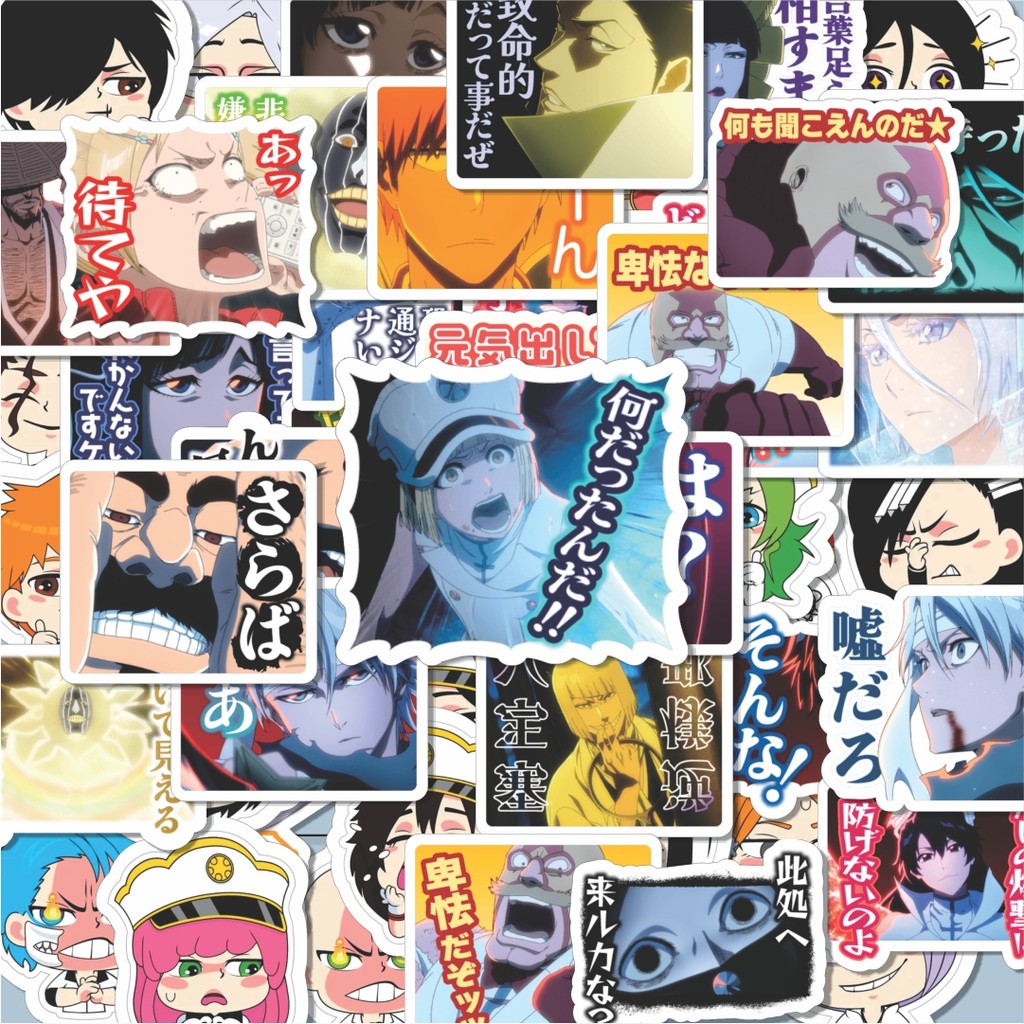 

100PCS Lucu Stiker Anime Bleach Japanese Anime V3 Stiker Aesthetic Stiker Anti Air Stikers Berperekat Waterproof sticker decal buat Motor Helm Buku Journal Koper Casing HP Laptop Botol Minum Hadiah anak