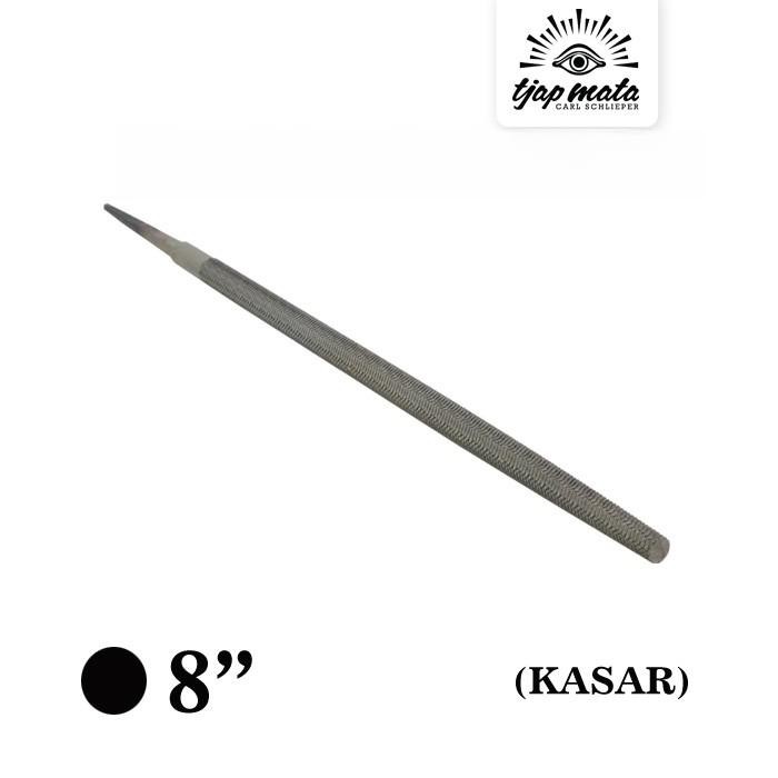 Kikir Besi Bulat (Kasar) 8 " Tanpa Gagang Original TJAP MATA / CAP MATA