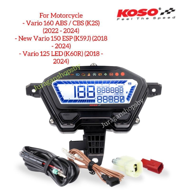 Ruli Moto Aksen Koso Remora Speedometer New Vario 125 Vario 150 ESP Vario 160 k25  Koso Original