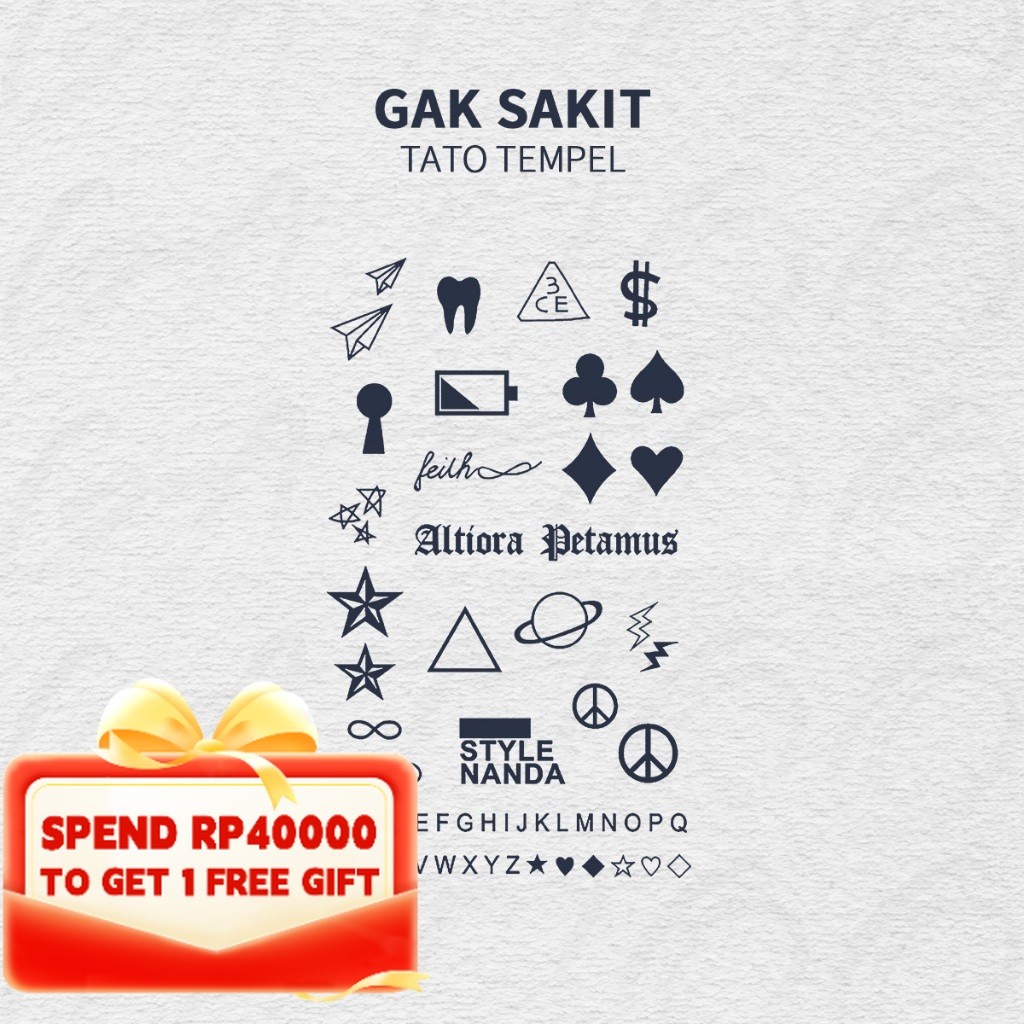 GATTOO M- 377【Gambar Kecil di Jari】Tato Temporer Realistis, Tanpa Rasa Sakit, Mudah Ditempel, Tahan 