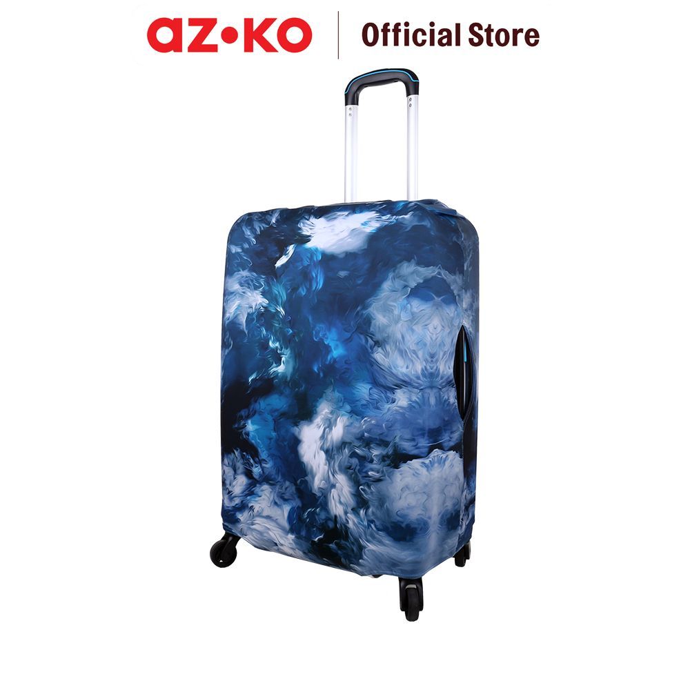 AZKO Passport Ukuran M Sarung Koper Ocean Ink - Biru Cover Koper Pelindung Koper Luggage Cover Sarun