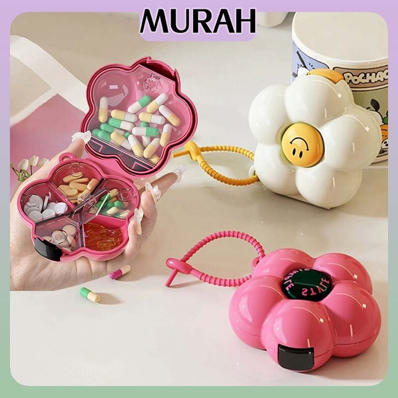 Pill Box Mini Kotak Pill Box Tempat Penyimpanan Obat Travel Case