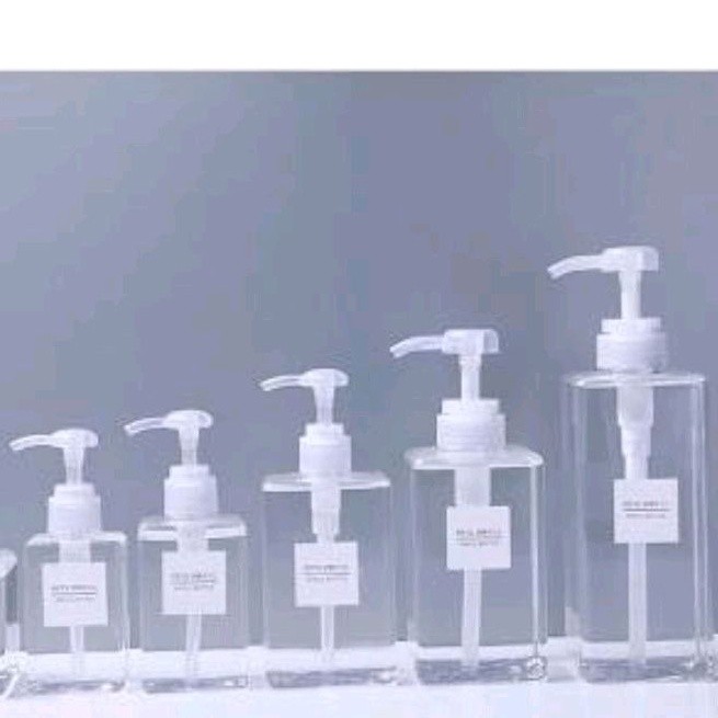 Botol Kotak PUMP 500ML 200ML | Bottle PET Wadah isi ulang sabun cair hand sanitizer lotion | Botol P