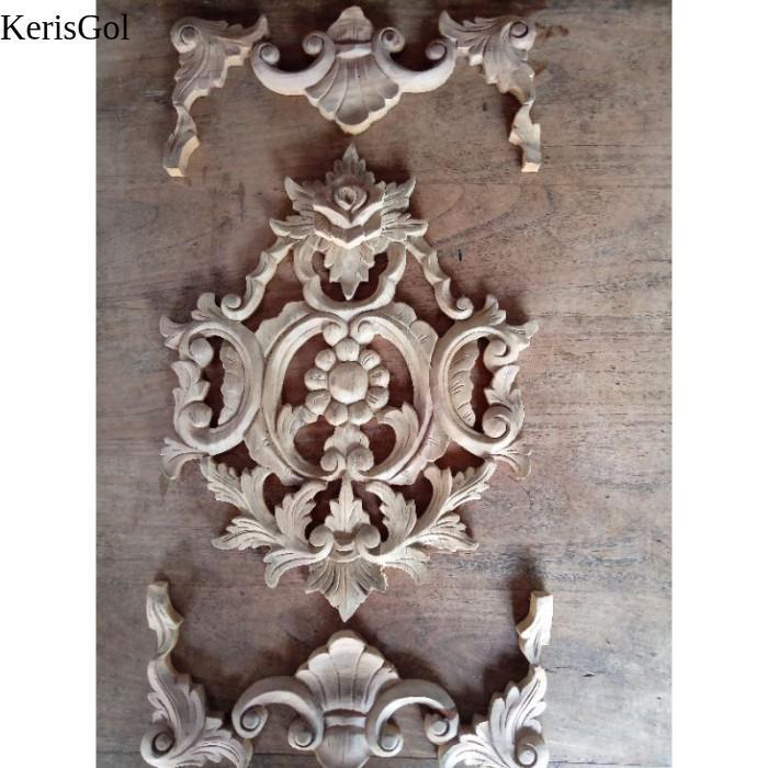 Tempel Ukir | Tempel Ukir Kayu Jati | Hiasan Dinding Ukir | murah - set non lis GL1