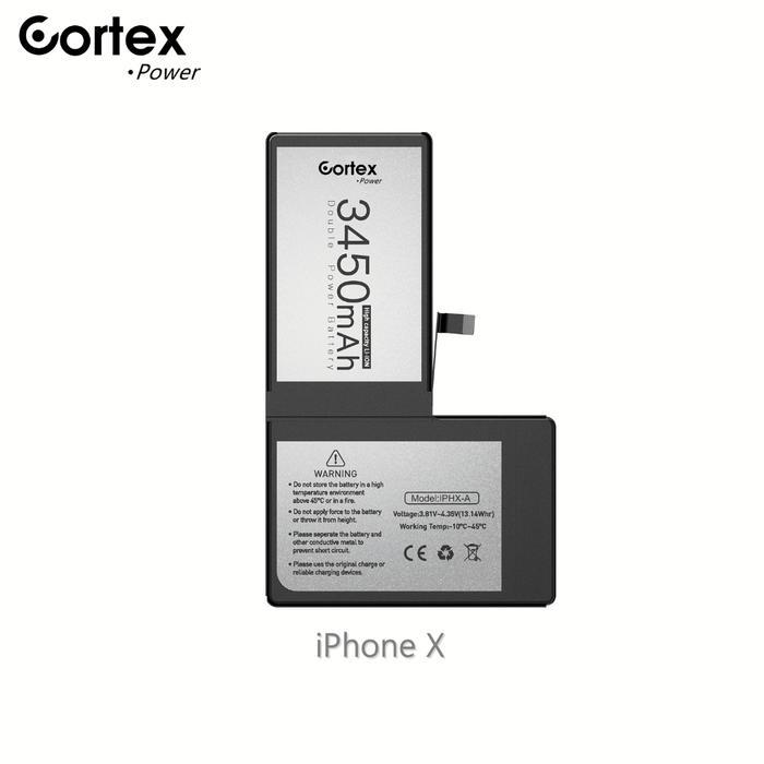 [TRENDICE] Cortex Power Baterai iPhone X / iPhone 10 Double Power IC High Capacity Batre Batrai Bate