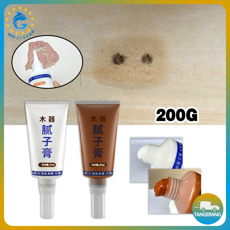 Krim Penambal Lecet Furnitur 200gr Dempul Tusir HPL Kayu Cepat Kering Bisa Diamplas Dan Dicat Warna 