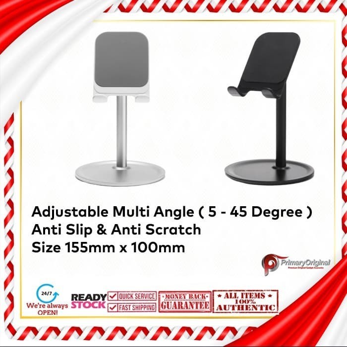 Holder Stand HP Meja Alumunium Alloy Holder Multi Angle Phone - Tablet