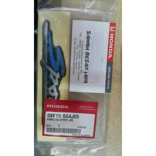 Trend Aksesoris~ BEST Emblem Logo Sport Bagasi Mobil Honda Jazz 2003 2004 2005 2006