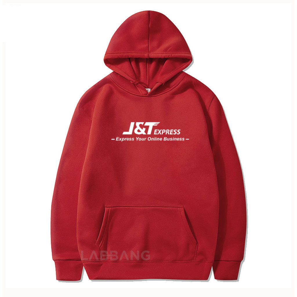 TERBARU. Sweater Hoodie J&T Express Cotton Fleece Premium Baju JNT Baju Seragam Kerja