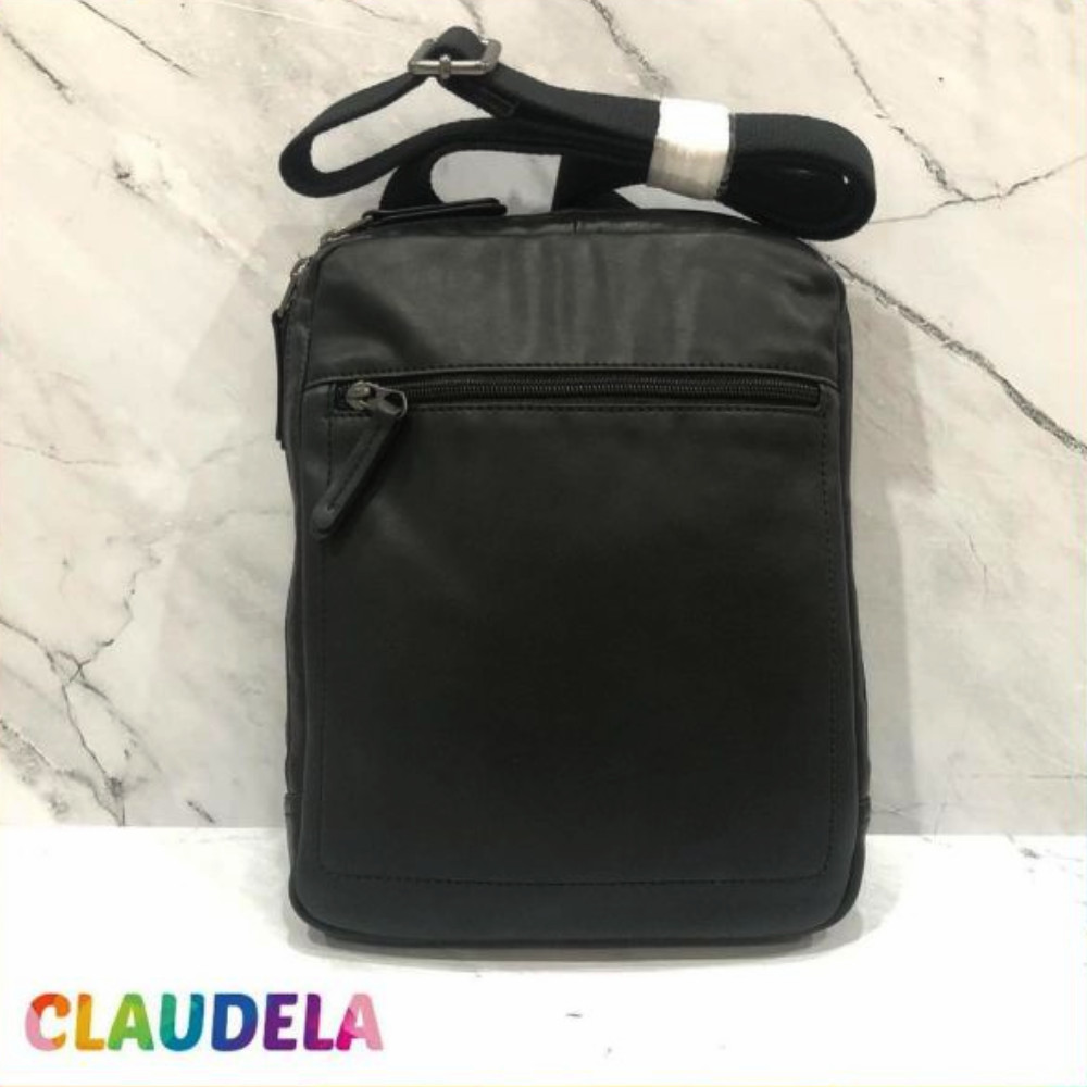 FOSSIL Kenton Courier Men’s Crossbody Bag in Black Leather