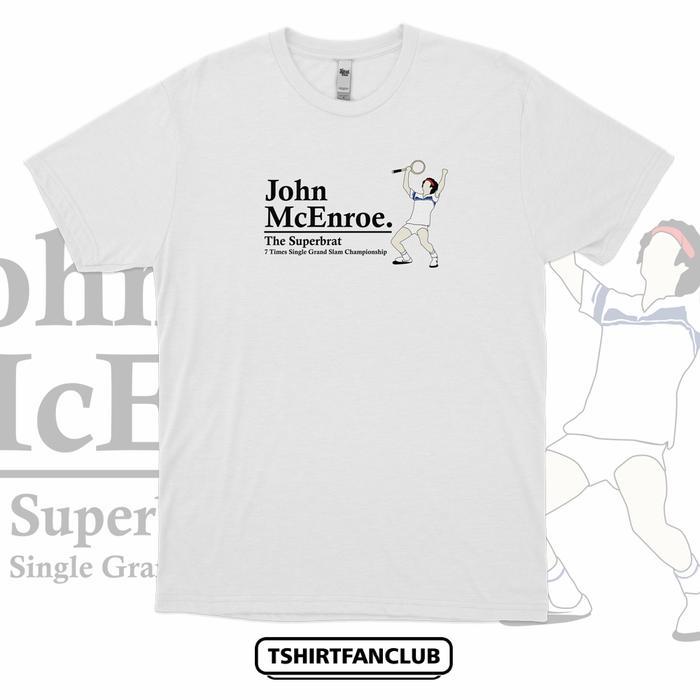 (COD) [TshirtFanClub] Kaos John McEnroe The Superbrat Tennis Legend - S