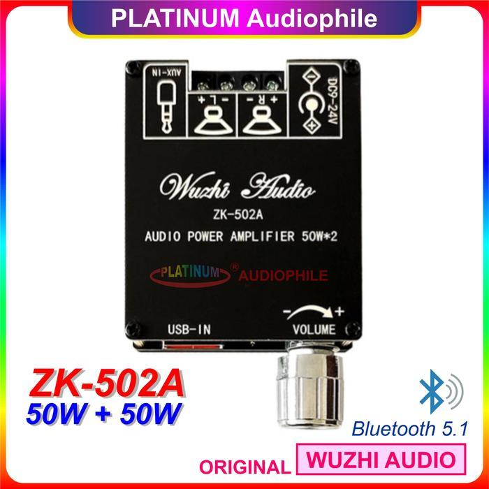 [ANJIOY] Bluetooth 5.1 Stereo Class D Amplifier 2X 50W ZK-502A 2X 100W ZK-1002A - ZK-502A