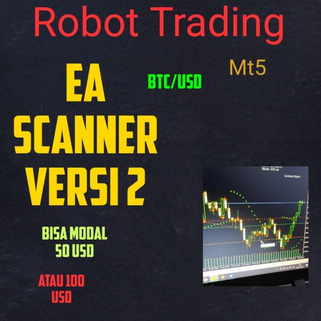 Robot Forex EA Scanner Versi 2 Btc Usd xau usd pair profit konsisten anti margin call bisa akun cent