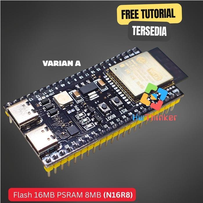 ESP32-S3  N16R8 ESP32-S3-DevKitC-1 type-C ESP32-S3-WROOM PSRAM - TersolderA TERBAIK...