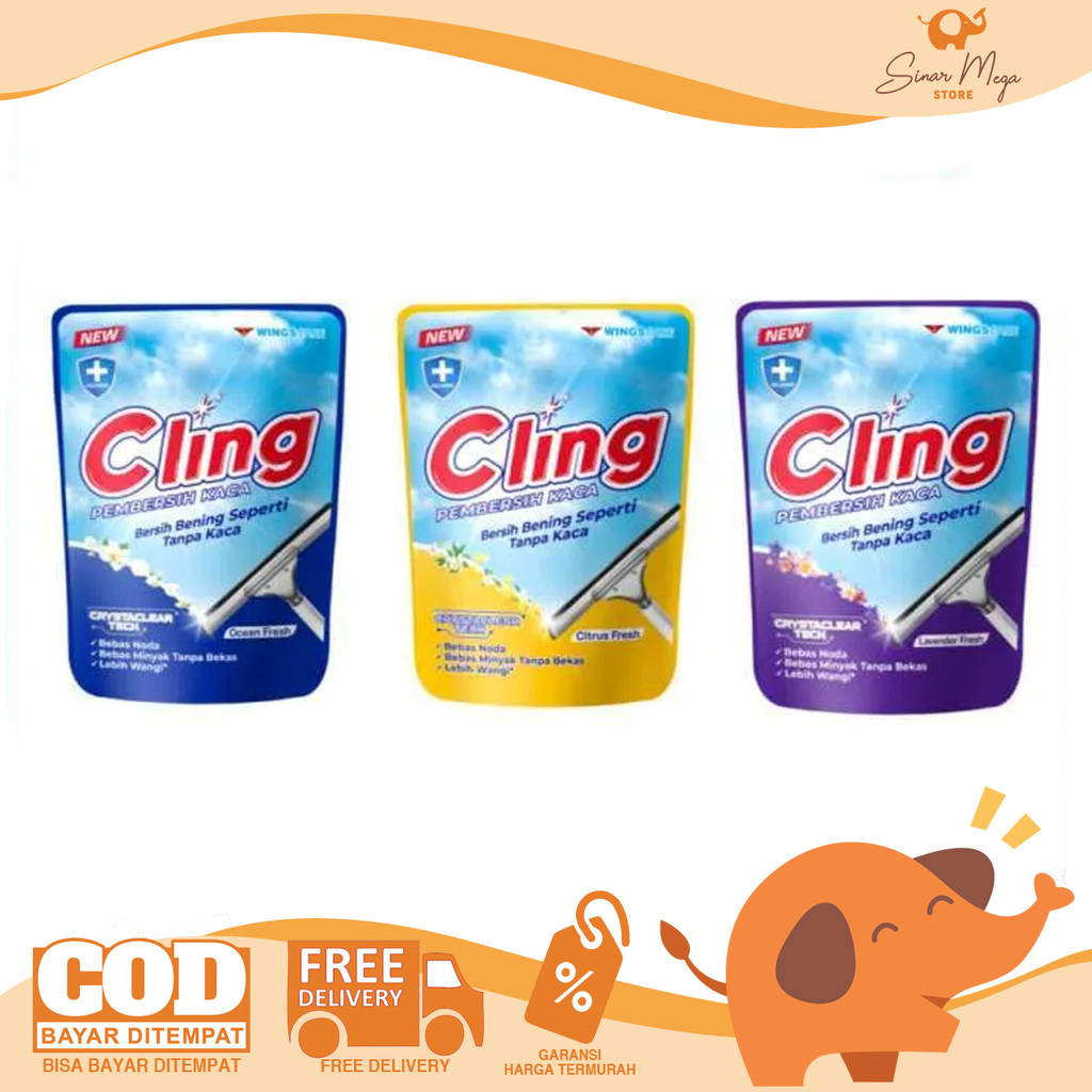 Cling Pembersih Kaca 400ml / Isi Ulang Glass Cleaner