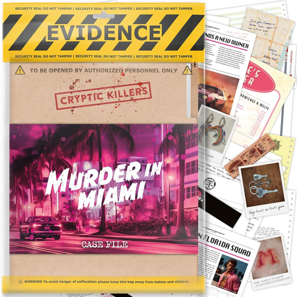 Cryptic Killers Unsolved murder mystery game - Cold Case Files Investigation Detective clues/evidenc