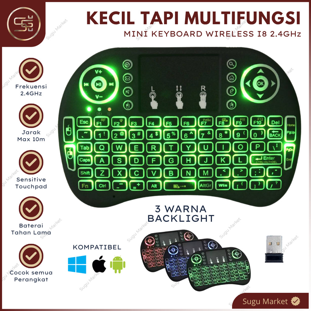 i8 Mini Keyboard / Mini Keyboard Wireless i8 / Mini Keyboard i8 Backlight Keyboard Mini Keypad