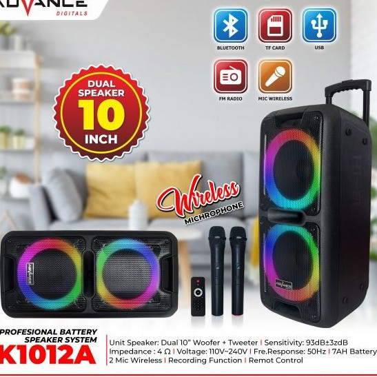 { GARANSI RESMI } SPEAKER MEETING ADVANCE / SPEAKER ACARA / SPEAKER BESAR  K1012A / SPEAKER KARAOKE