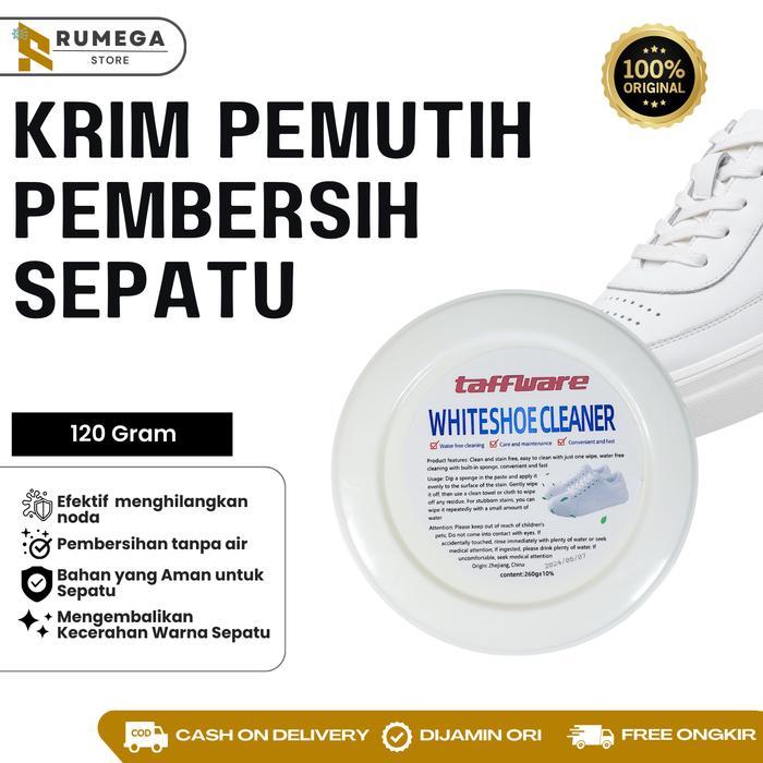 Krim Pembersih Sepatu 120g + Spons / Krim Pemutih Sepatu / SABUN SEPATU / ALAT Pembersih Sepatu Bula