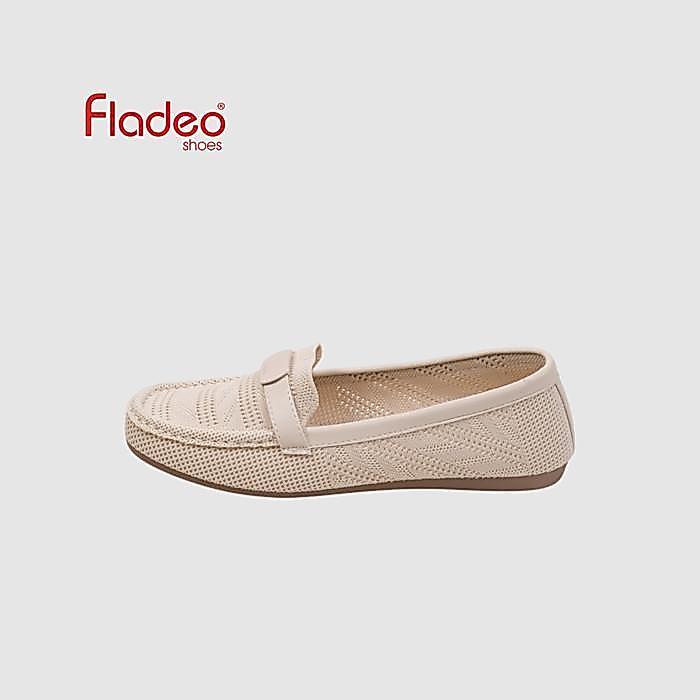 Fladeo A25/LSM339-2BG/Sepatu Moccasin Slip On Wanita [ Moccasin Shoes ] - CREAM, 36