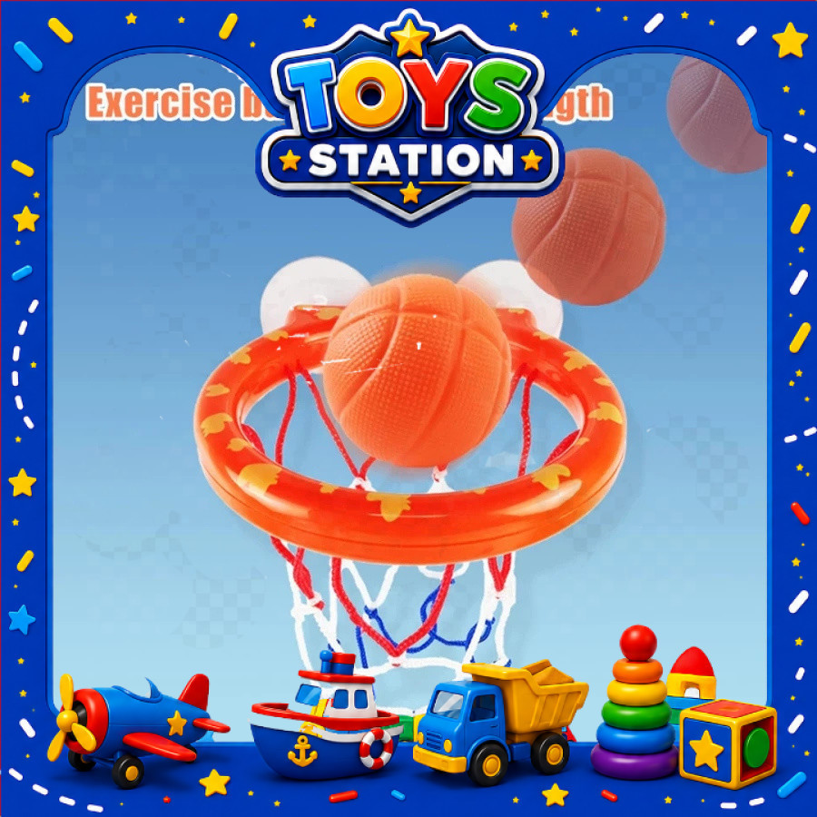 [TOYSSTATION] [TS1506] Mini Ring Basket Bola Hoop Basketball Keranjang Sucker Dinding Tempel Mainan 