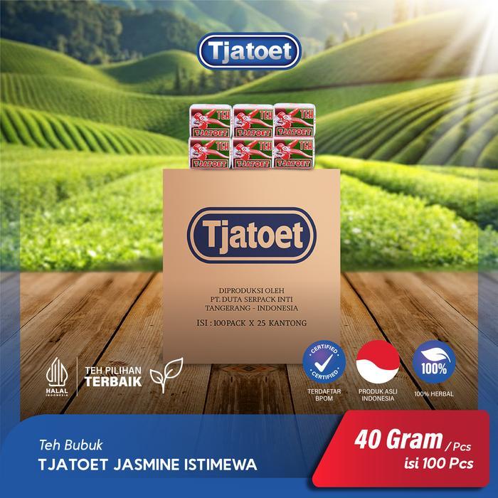 PROMO  Tjatoet Jasmine Istimewa 100pcs @40gr - Teh Bubuk Hijau Melati