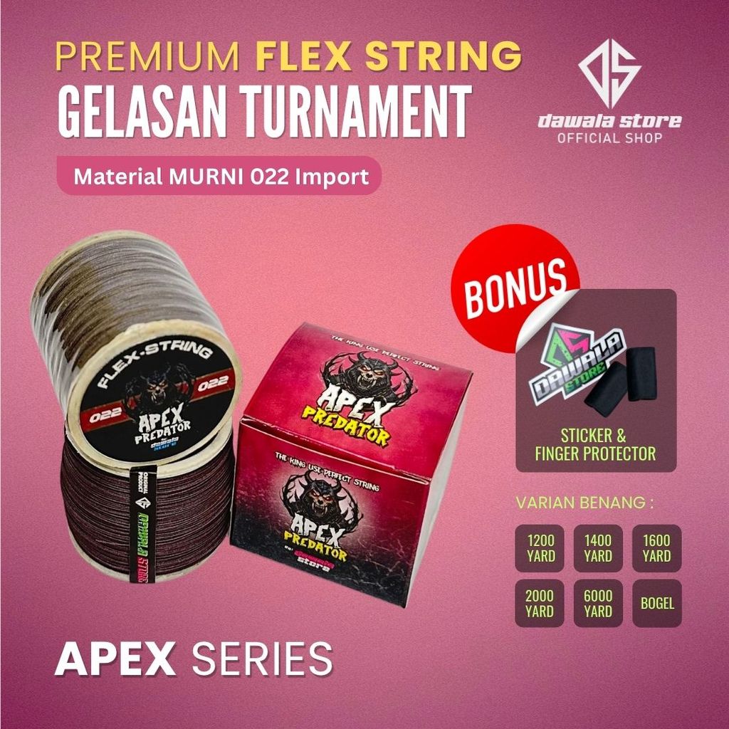APEX PREDATOR Gelasan MOLOR BAHAN 022 MURNI IMPORT ORIGINAL 020/022 KLOS BOGEL 1500 YARD - IMPORT (B