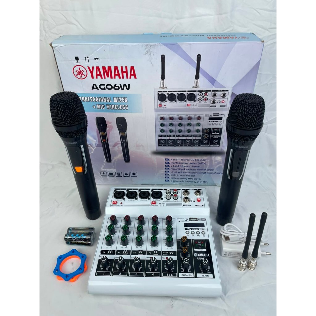 Mixer Yamaha AG06W AG 06 W AG 06W + 2 MIC WIRELESS