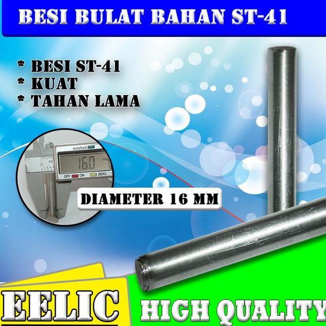 BEB-D16MMST41 PANJANG 100CM BESI BETON BULAT POLOS ST-41 16MM
