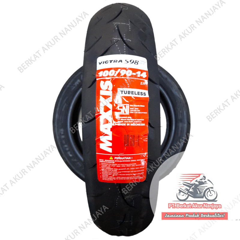 Ban motor Maxxis Victra 100/90-14 Ban Belakang Lexi tubeless