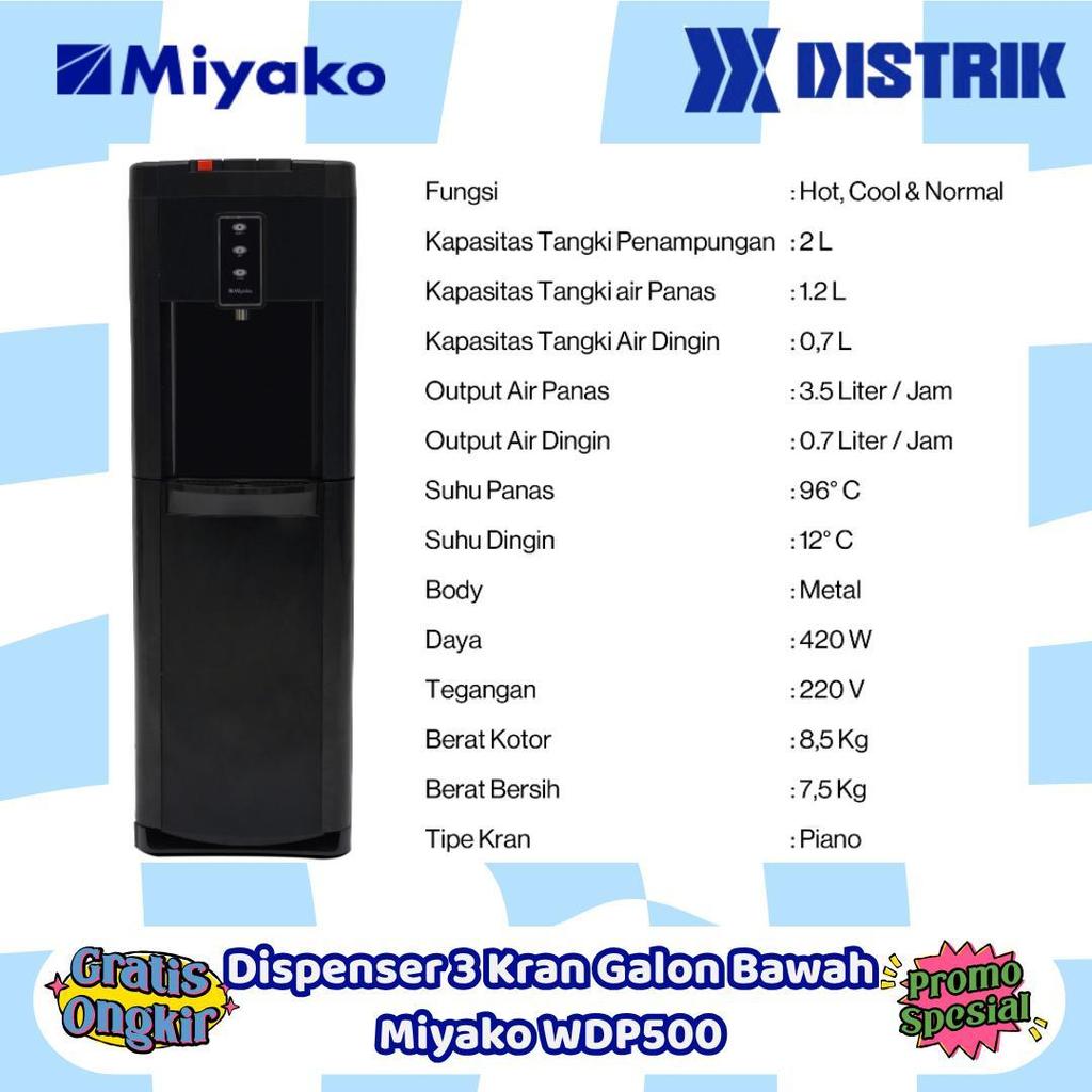 Dispenser 3 Kran Galon Bawah Miyako WDP500