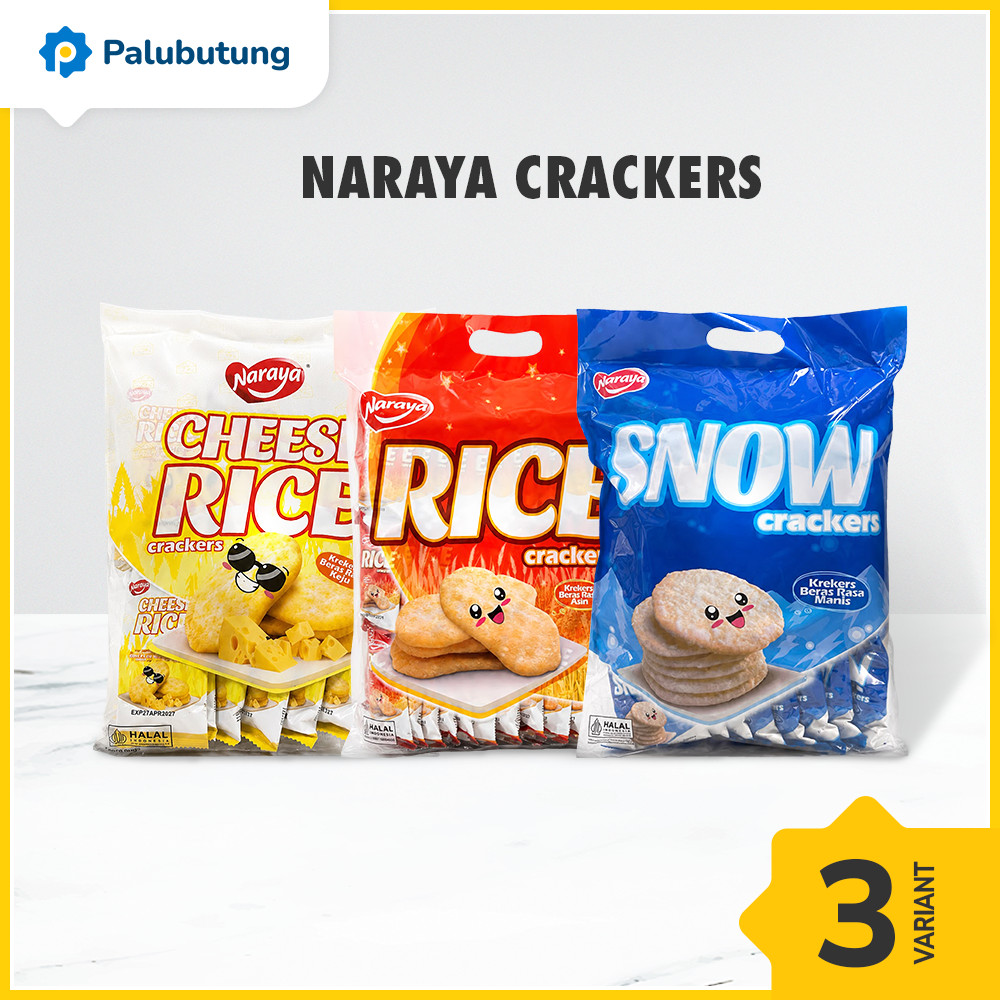 PALUBUTUNG - Naraya Crackers Snack Snow Crackers, Rice Crackers, Cheese Crackers Camilan Renyah